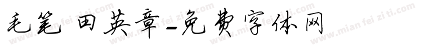 毛笔 田英章字体转换